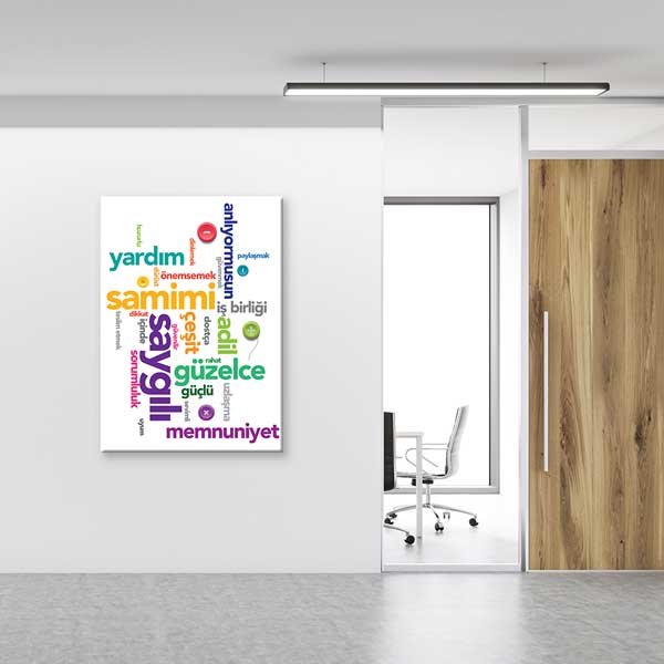 Sorumluluk ve Değerler Eğitimi Posteri - Okul Sınıf Duvar Dekoru – B-835