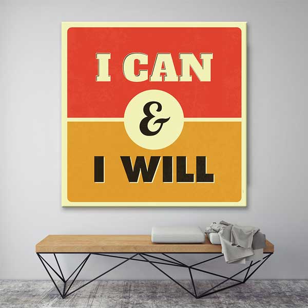 encouragin-wall-decor-3196-02 Yapabilirim ve Yapacağım Duvar Tablosu - Motivasyonel Sanat – 3196