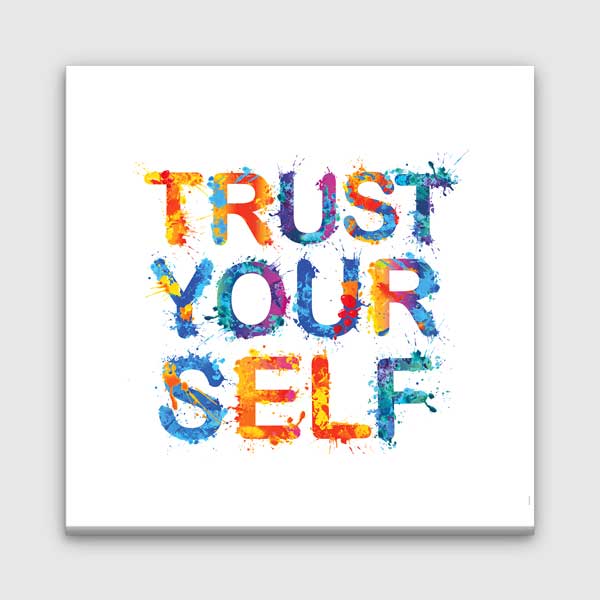 Kendine Güven Duvar Tablosu - Renkli Motivasyon – 3321