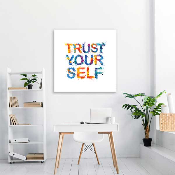 Kendine Güven Duvar Tablosu - Renkli Motivasyon – 3321