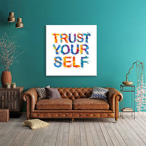 Kendine Güven Duvar Tablosu - Renkli Motivasyon – 3321