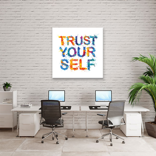 Kendine Güven Duvar Tablosu - Renkli Motivasyon – 3321