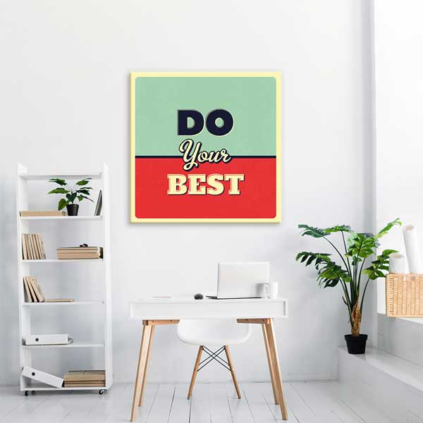 Elinden Gelenin En İyisini Yap Duvar Tablosu - Retro Motivasyon – 3202