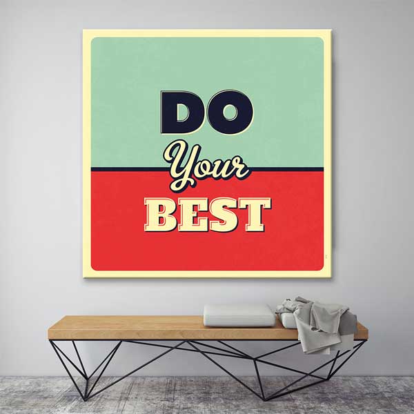 Elinden Gelenin En İyisini Yap Duvar Tablosu - Retro Motivasyon – 3202