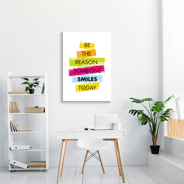 Bugün Birinin Gülümseme Sebebi Ol Motivasyon Kanvası – 3305