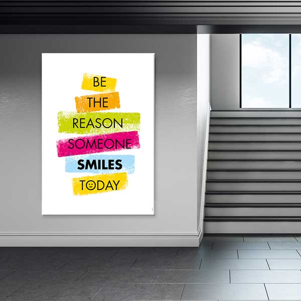 Bugün Birinin Gülümseme Sebebi Ol Motivasyon Kanvası – 3305