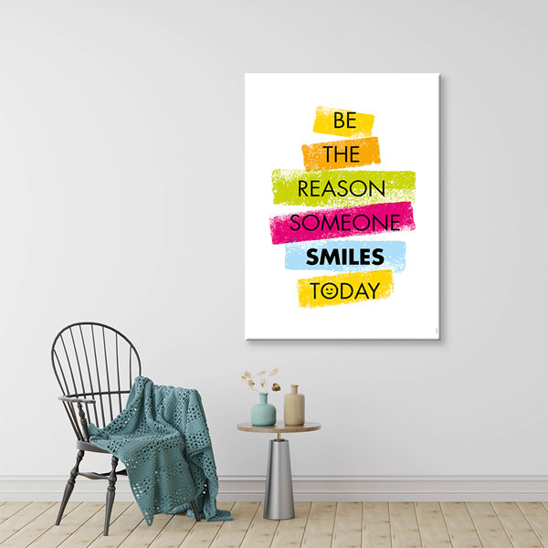 Bugün Birinin Gülümseme Sebebi Ol Motivasyon Kanvası – 3305