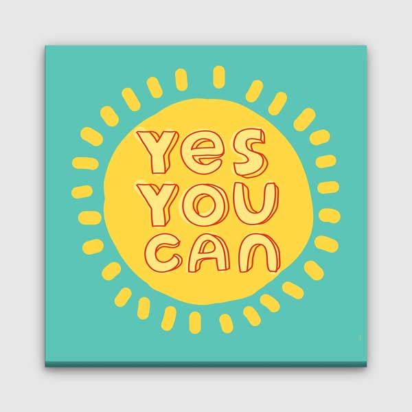 encouraging-wall-posters-3334-00 Evet Yapabilirsin Duvar Tablosu - Güneş Tasarımı – 3334