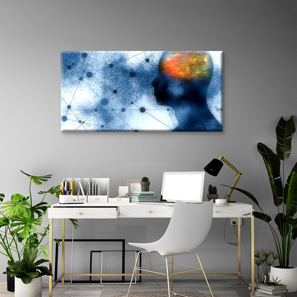 Beyin ve Düşünce Ağı Temalı Kanvas Duvar Tablosu – 5451