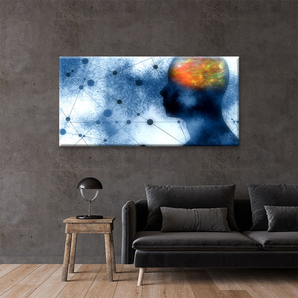 Beyin ve Düşünce Ağı Temalı Kanvas Duvar Tablosu – 5451