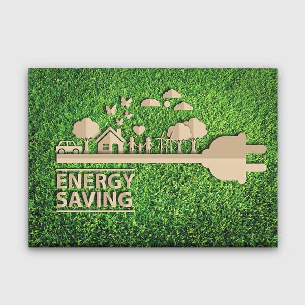 "Energy Saving" Duvar Tablosu - Enerji Verimliliği ve Sürdürülebilir Yaşam – 3369