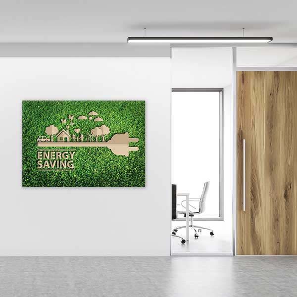 "Energy Saving" Duvar Tablosu - Enerji Verimliliği ve Sürdürülebilir Yaşam – 3369