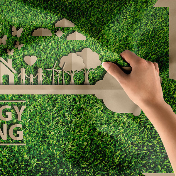 "Energy Saving" (Enerji Tasarrufu) Ev ve Fiş Temalı Duvar Örtüsü 8317