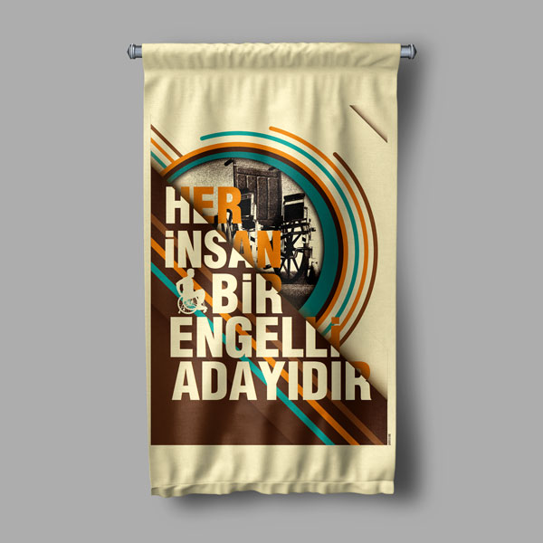 Her İnsan Bir Engelli Adayıdır Duvar Flaması 8192