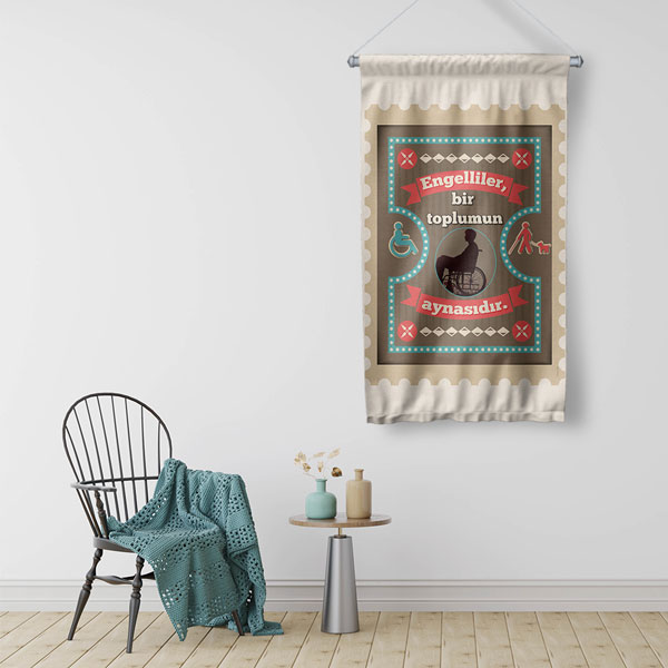 Engelli Bilinci Duvar Flaması 8189