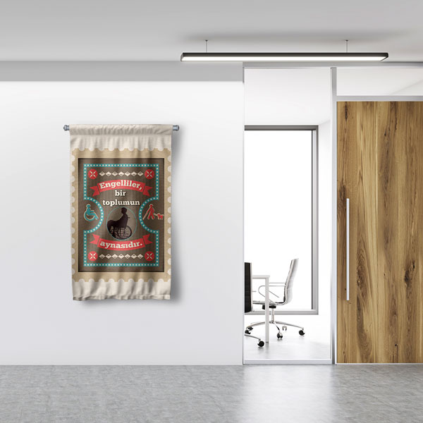 Engelli Bilinci Duvar Flaması 8189