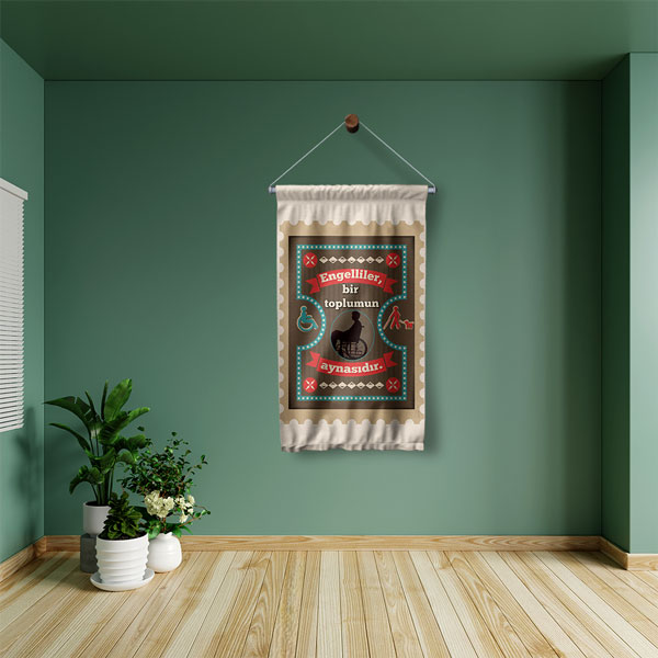 Engelli Bilinci Duvar Flaması 8189