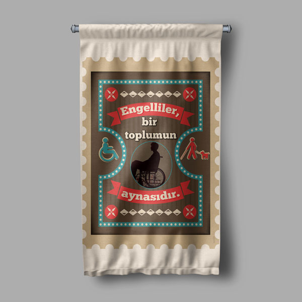 Engelli Bilinci Duvar Flaması 8189