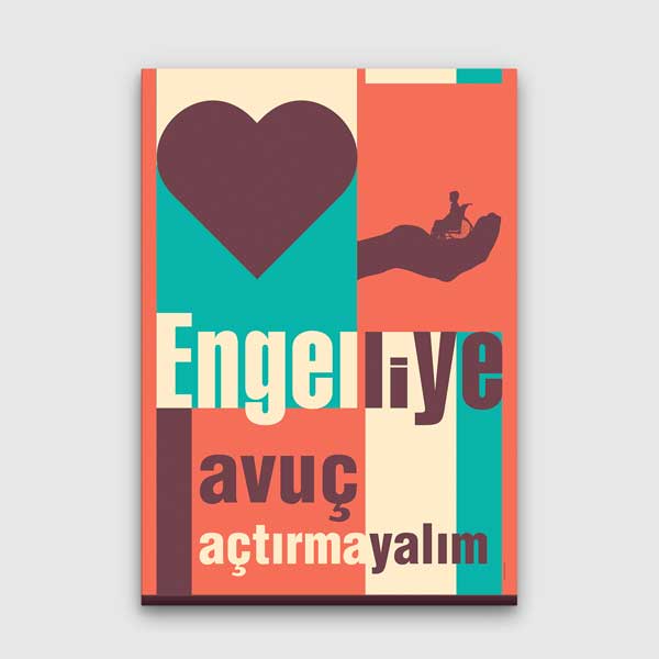 "Engelliye Avuç Açtırmayalım" Sosyal Mesajlı Duvar Tablosu – 2017