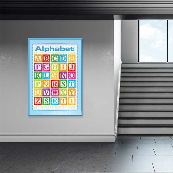 Renkli Alfabe Öğrenme Poster Tablo – B-520