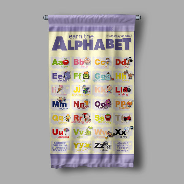 Çocuklar İçin İngilizce Alfabe Duvar Panosu 8033