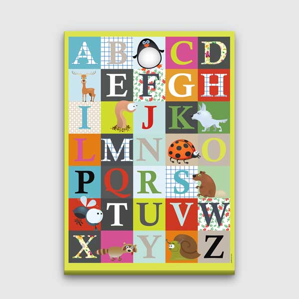 İngilizce Alfabe Hayvanlı Poster Tablo – B-519