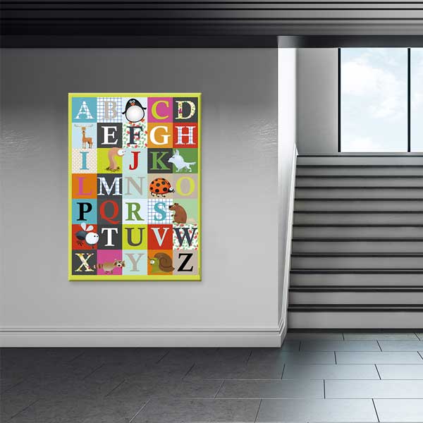 İngilizce Alfabe Hayvanlı Poster Tablo – B-519