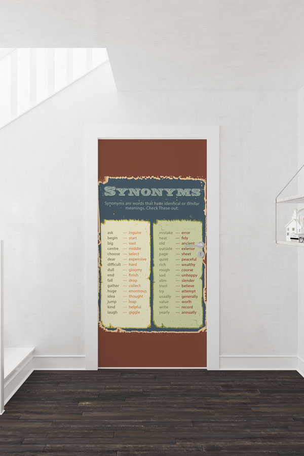 İngilizce Eş Anlamlı Kelimeler Kapı Giydirmesi 8691