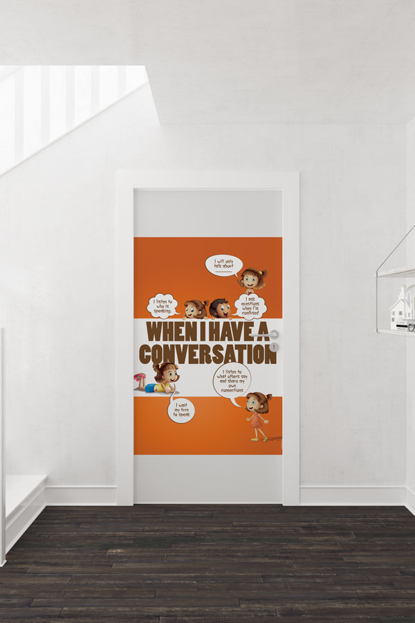 english-class-door-art-8697-01 İngilizce Konuşma Kuralları Kapı Giydirmesi 8697