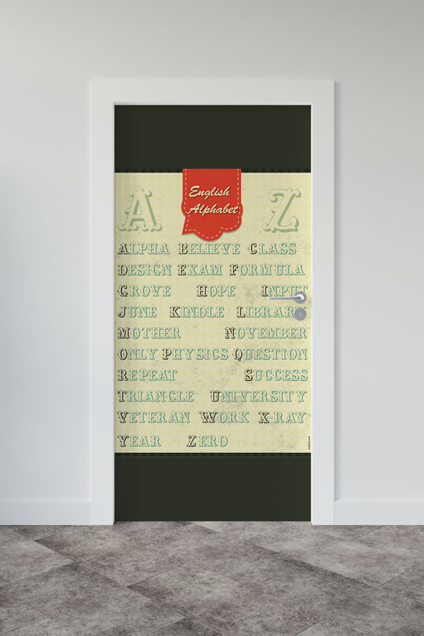 İngilizce Alfabe Kapı Tasarımı 8683