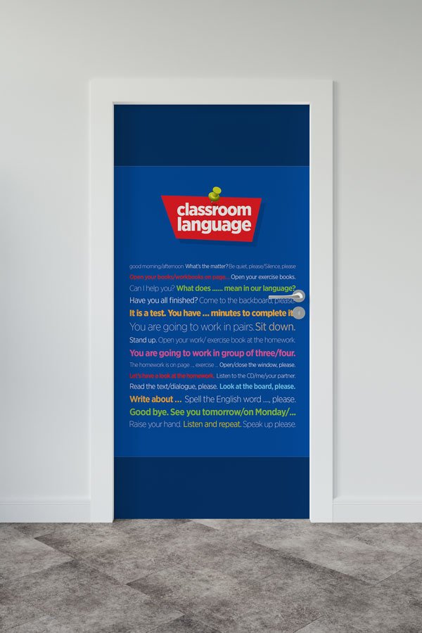 İngilizce Sınıf Dili Kapı Giydirme 8687