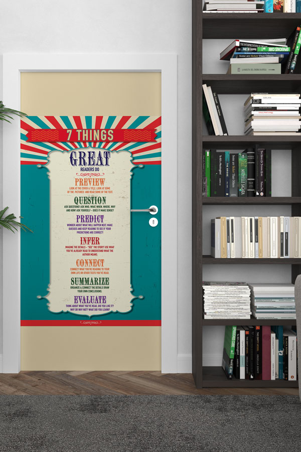 english-class-door-design-8702-02 İngilizce Harika Okuma Becerileri Kapı Giydirmesi 8702