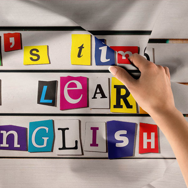 "İngilizce Öğrenme Zamanı" Kumaş Duvar Örtüsü 8235