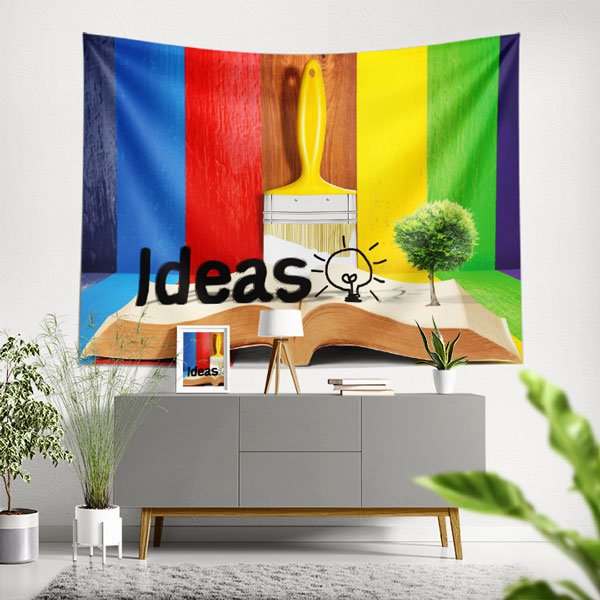 english-class-wall-decor-8239-00 "Fikirler" Temalı Yaratıcı Duvar Örtüsü 8239