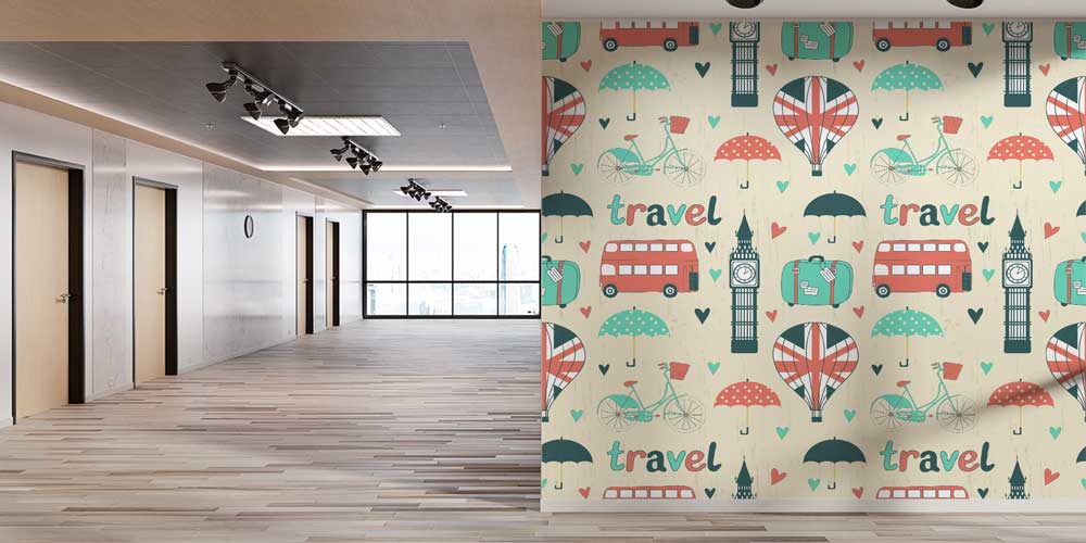 Londra Temalı Seyahat Desenli Duvar Kağıdı 1107