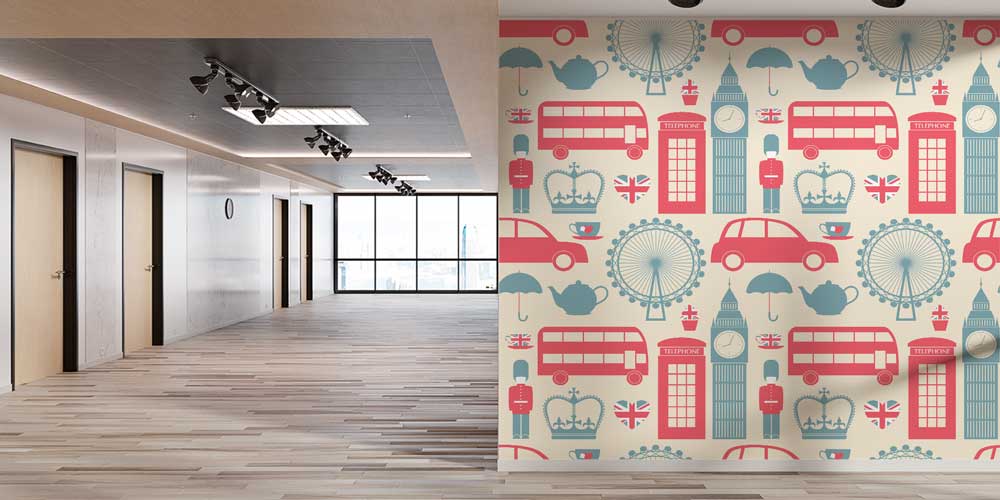 Londra Temalı Seyahat Desenli Duvar Kağıdı 1107