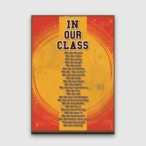 Sınıf Kuralları ve Değerler Posteri – B-507