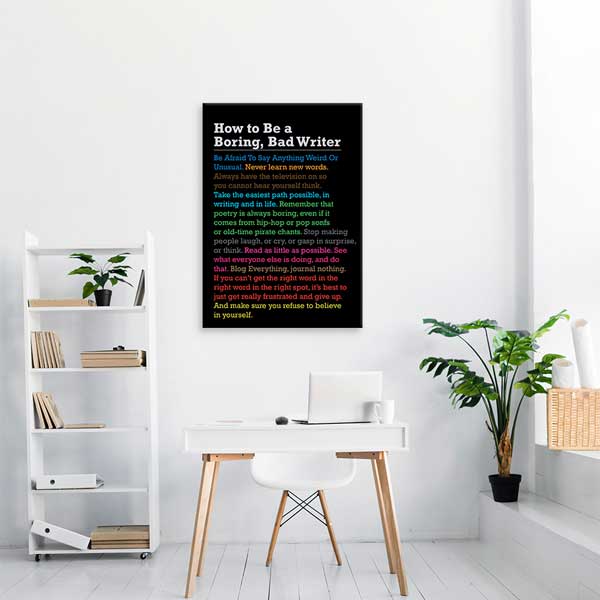 Yaratıcı Yazarlık Mizahi Poster Tablo – B-533