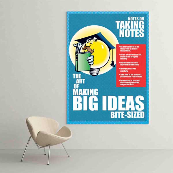 Not Alma Sanatı ve Büyük Fikirler Eğitici Poster Tablo – B-567