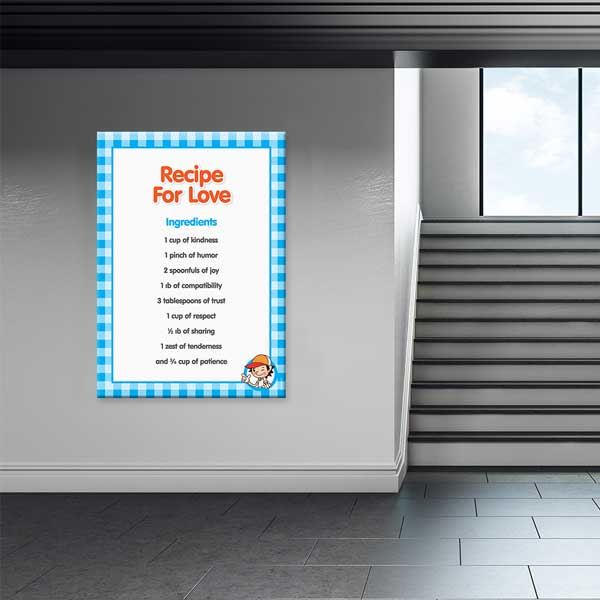 Aşk Tarifi Motivasyon Poster Tablo – B-550