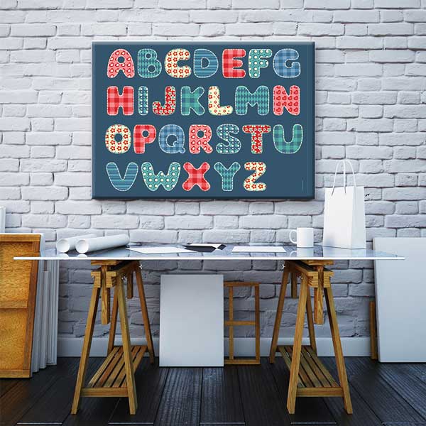 english-classroom-wall-posters-b-604-01 Patchwork İngilizce Alfabe Tablosu – B-604