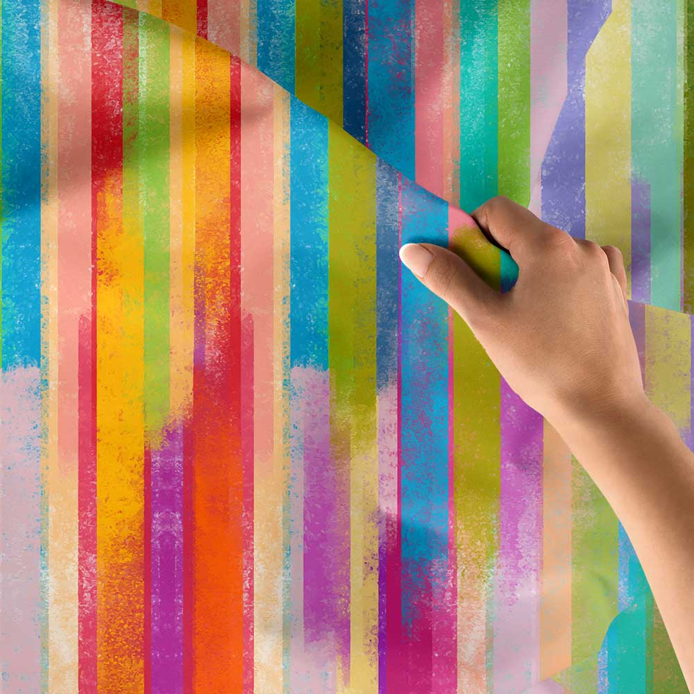 Renkli Çizgi Soyut Duvar Örtüsü 4193