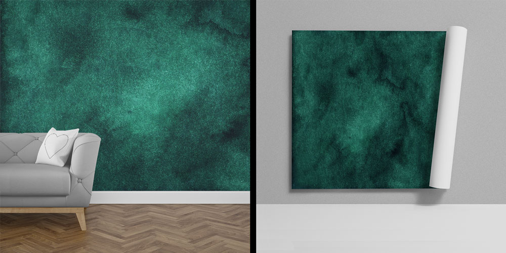 Zümrüt Yeşili Dokulu Soyut Duvar Kağıdı 4163