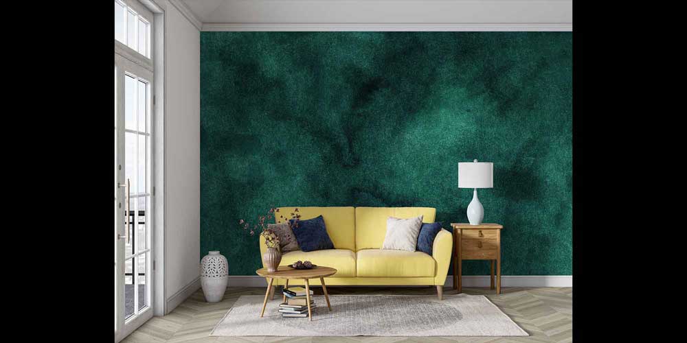 Zümrüt Yeşili Dokulu Soyut Duvar Kağıdı 4163