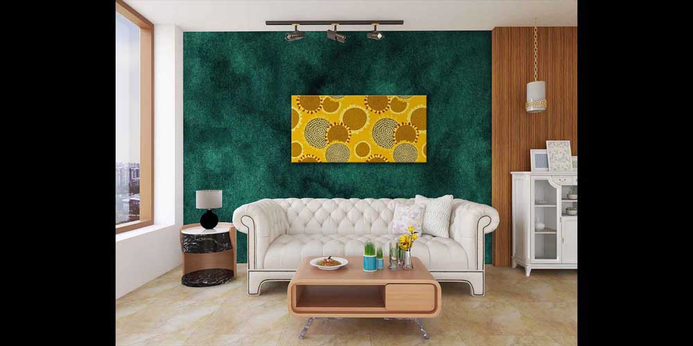 Zümrüt Yeşili Dokulu Soyut Duvar Kağıdı 4163
