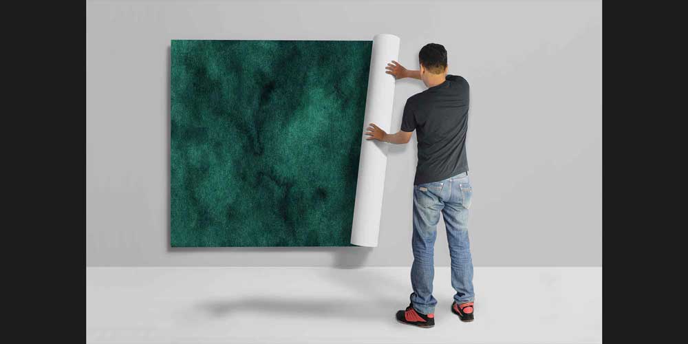 Zümrüt Yeşili Dokulu Soyut Duvar Kağıdı 4163