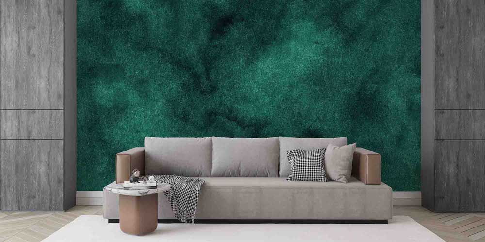 Zümrüt Yeşili Dokulu Soyut Duvar Kağıdı 4163