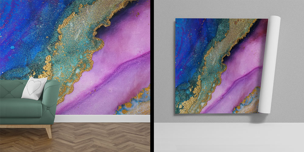 Altın Dokulu Mermer Soyut Duvar Kağıdı 4176