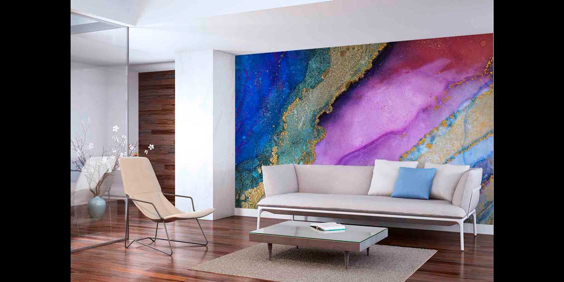 Altın Dokulu Mermer Soyut Duvar Kağıdı 4176