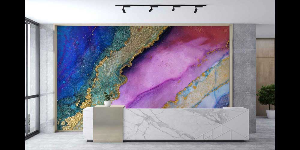 Altın Dokulu Mermer Soyut Duvar Kağıdı 4176